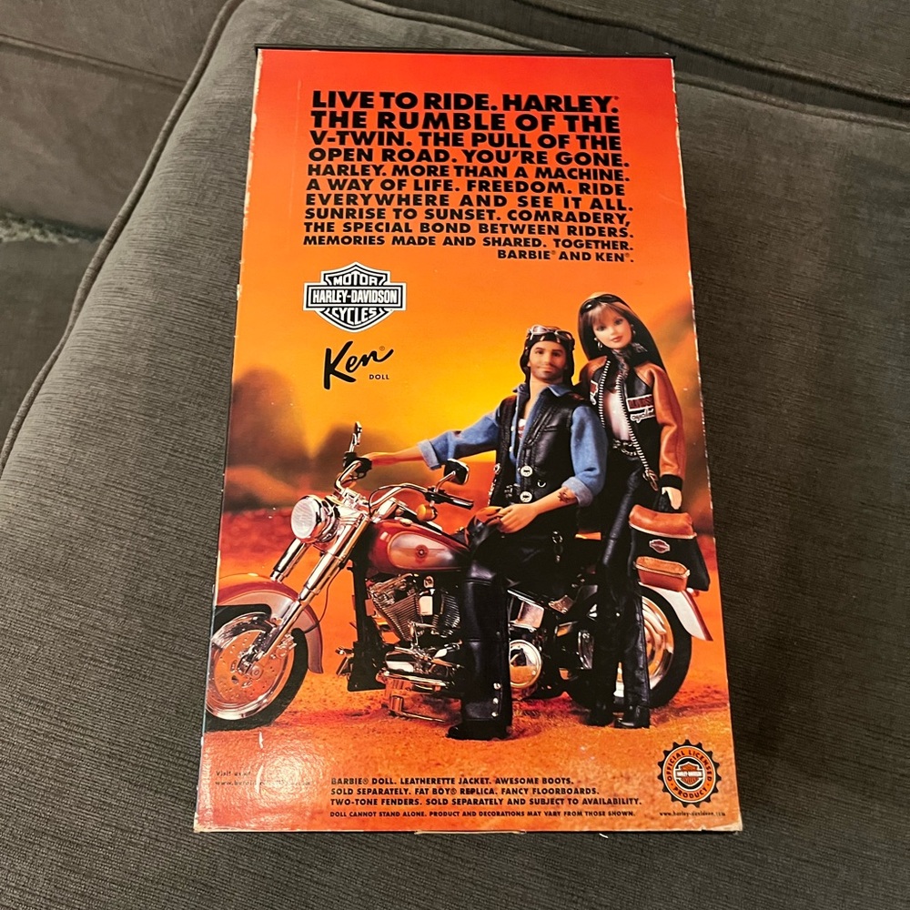 Harley-Davidson Ken Doll with Motorcycle - Orange and Black